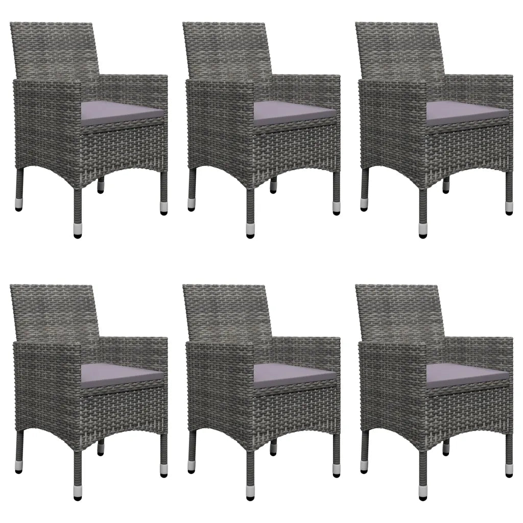 Set Mobili da Pranzo per Giardino 7 pz Grigio 3067766