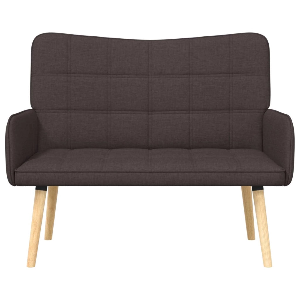 Sofa a Due Posti Marrone Scuro 115 x 61 x 87 cm Tessuto 42028895