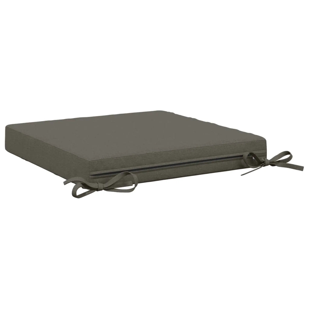 Cuscini per Sedia in 4 Pezzi SOEST 4 pz 100% Poliestere Grigio 944392