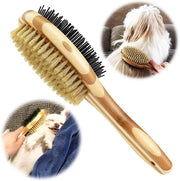 Doppia spazzola per cani e gatti - 2in1 per nodi e sporco - grigio