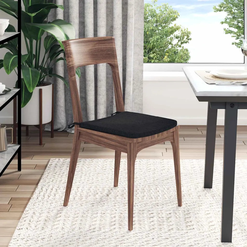 Cuscini per Seduta 4 pcs Nero 40 x 40 x 3 cm Tessuto 42015191