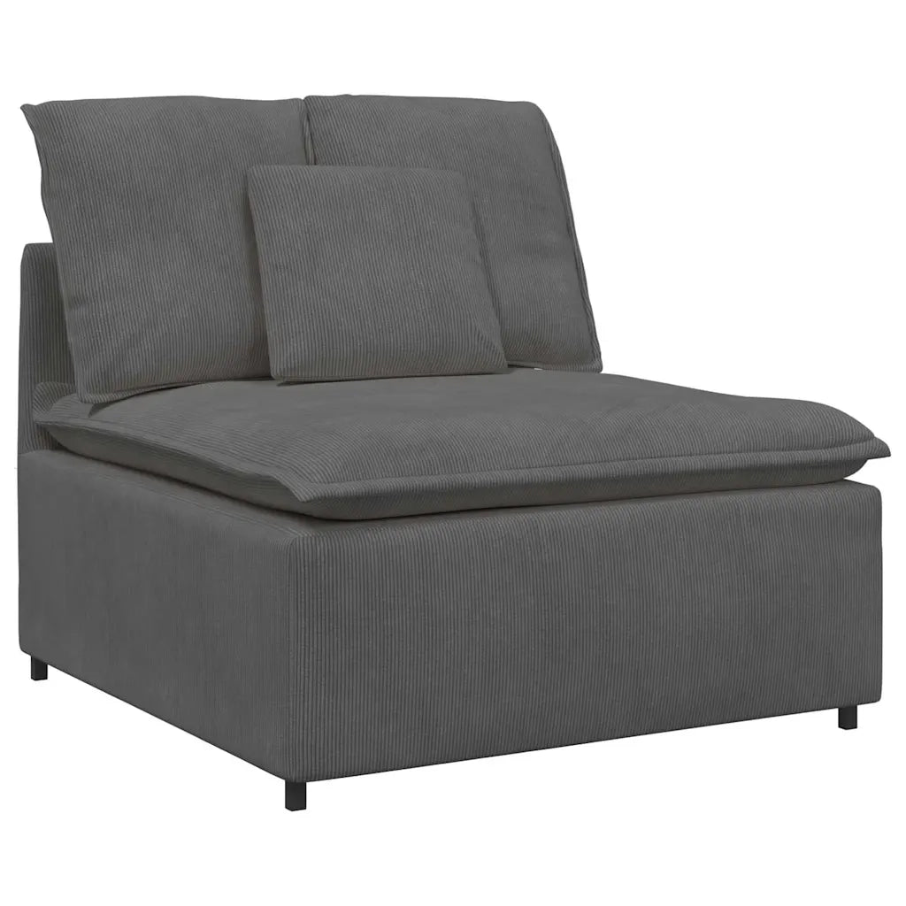 Divano Modulare con Cuscini Grigio Scuro 3321108
