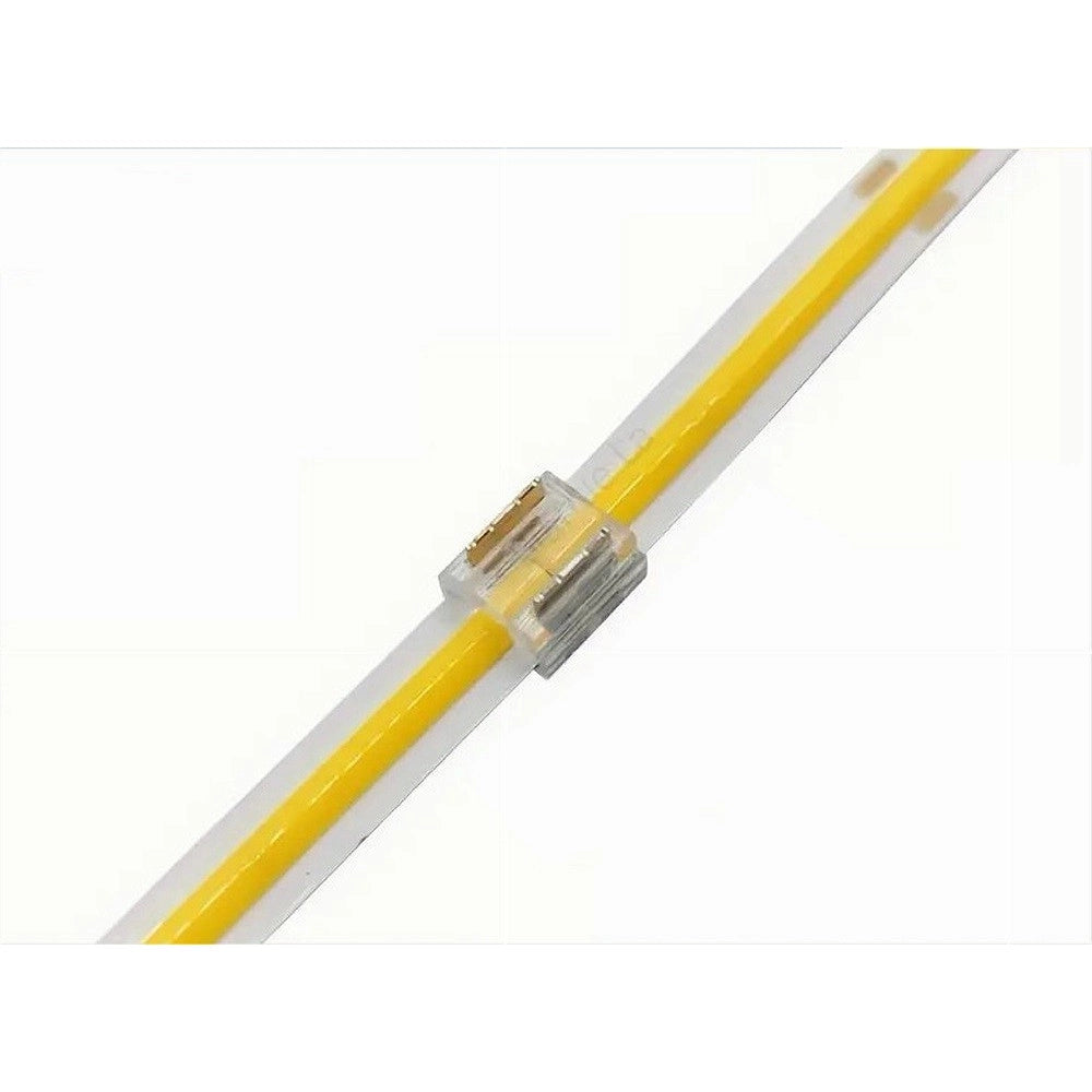 Trade Shop - Kit 10pz Connettore Trasparente Lineare Striscia Led Monocolore 2pin 10mm Cn10-d -