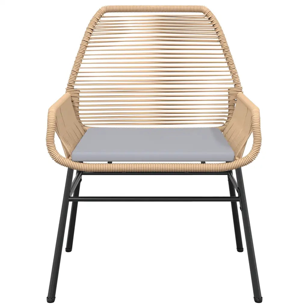 Set da Pranzo da Giardino 5pz con Cuscini Polyrattan Vetro 3334473