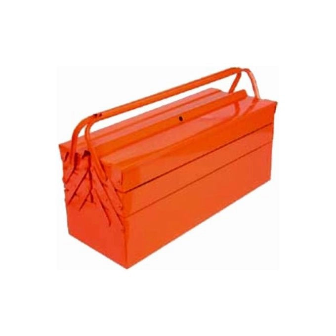 ALTE 00237 Cassetta Portautensili Estensibile in Lamiera Verniciata 5 Scomparti Apertura a Pantografo Lunghezza da 43 a 53 cm colore Acciaio
