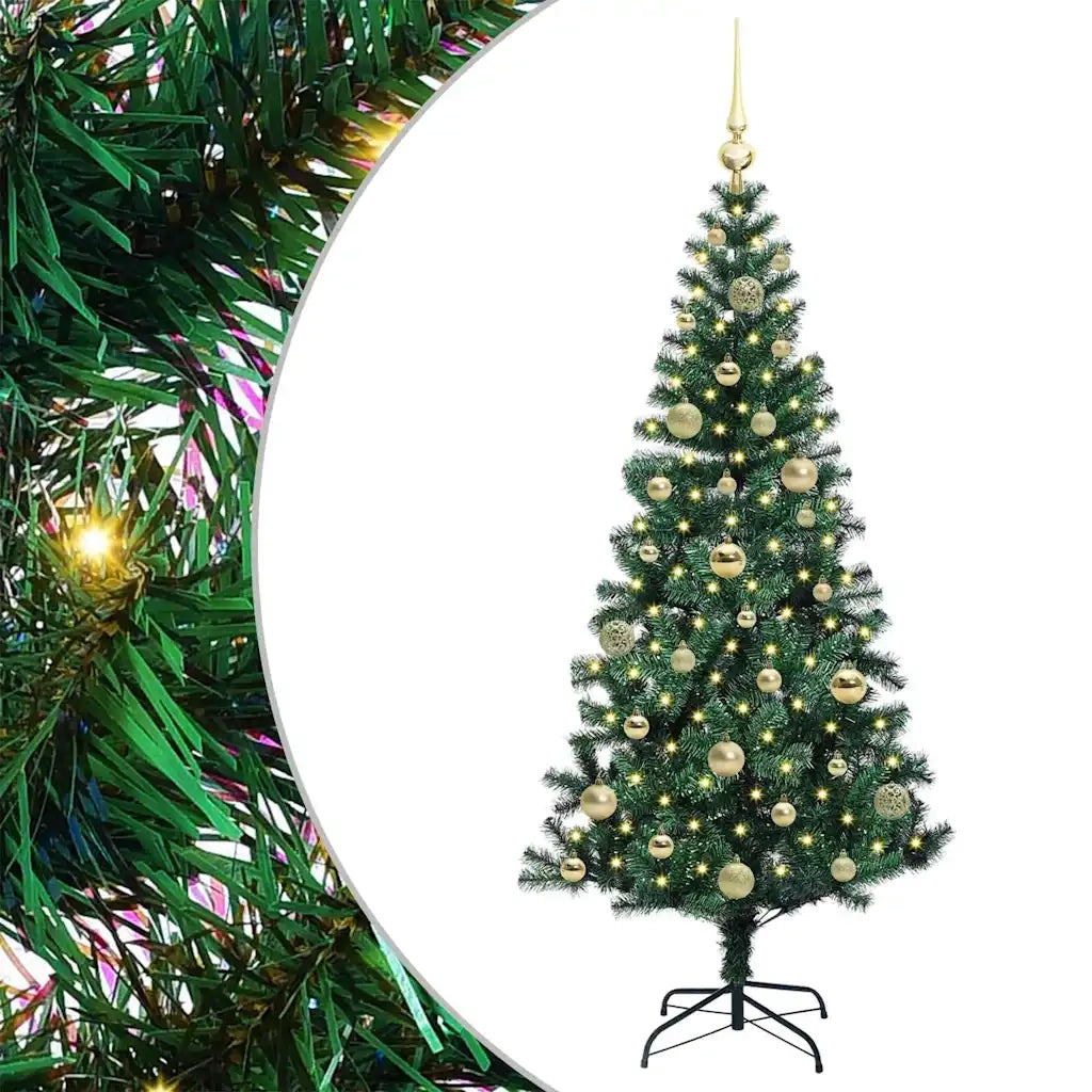 Albero di Natale artificiale con luci integrate Verde 150 cm 3396753