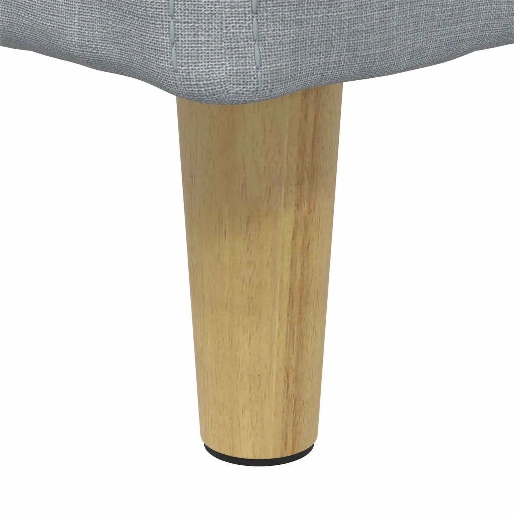 Pouf contenitore Grigio chiaro 80 x 80 x 45 cm Tessuto 876833