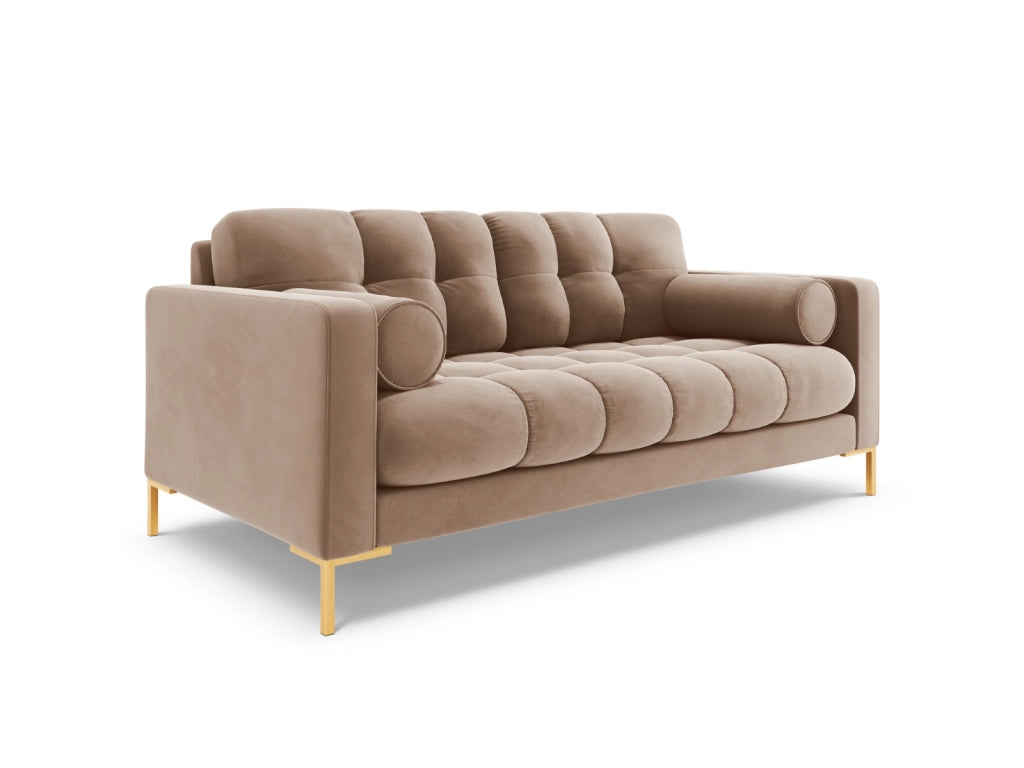 Cosmopolitan Design - Divano "Bali" 2 posti in velluto beige 