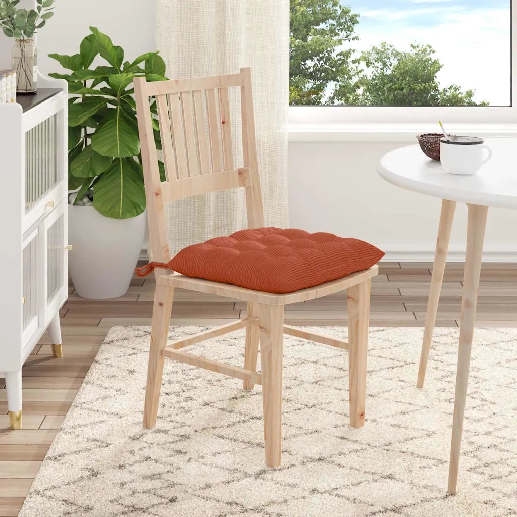 Cuscini per Seduta 4 pcs Rosso Arancio 40 x 40 x 6 cm 42015188
