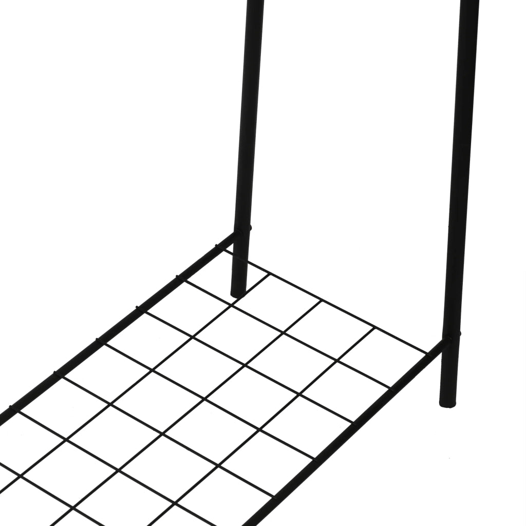 Appendiabiti con superficie di appoggio 144,5 x 89 x 32,5 cm nero 03_0008137