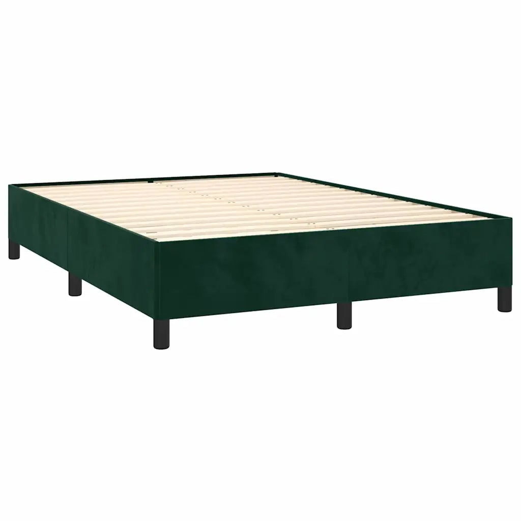 Giroletto senza Materasso Verde Scuro 140x190 cm in Velluto 347321