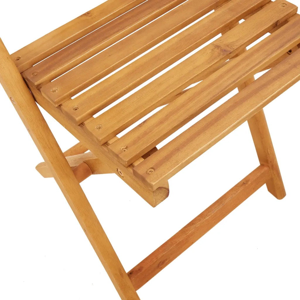 Sedie Bistrò 2pz Beige in Legno Massello di Acacia e Corda 367680