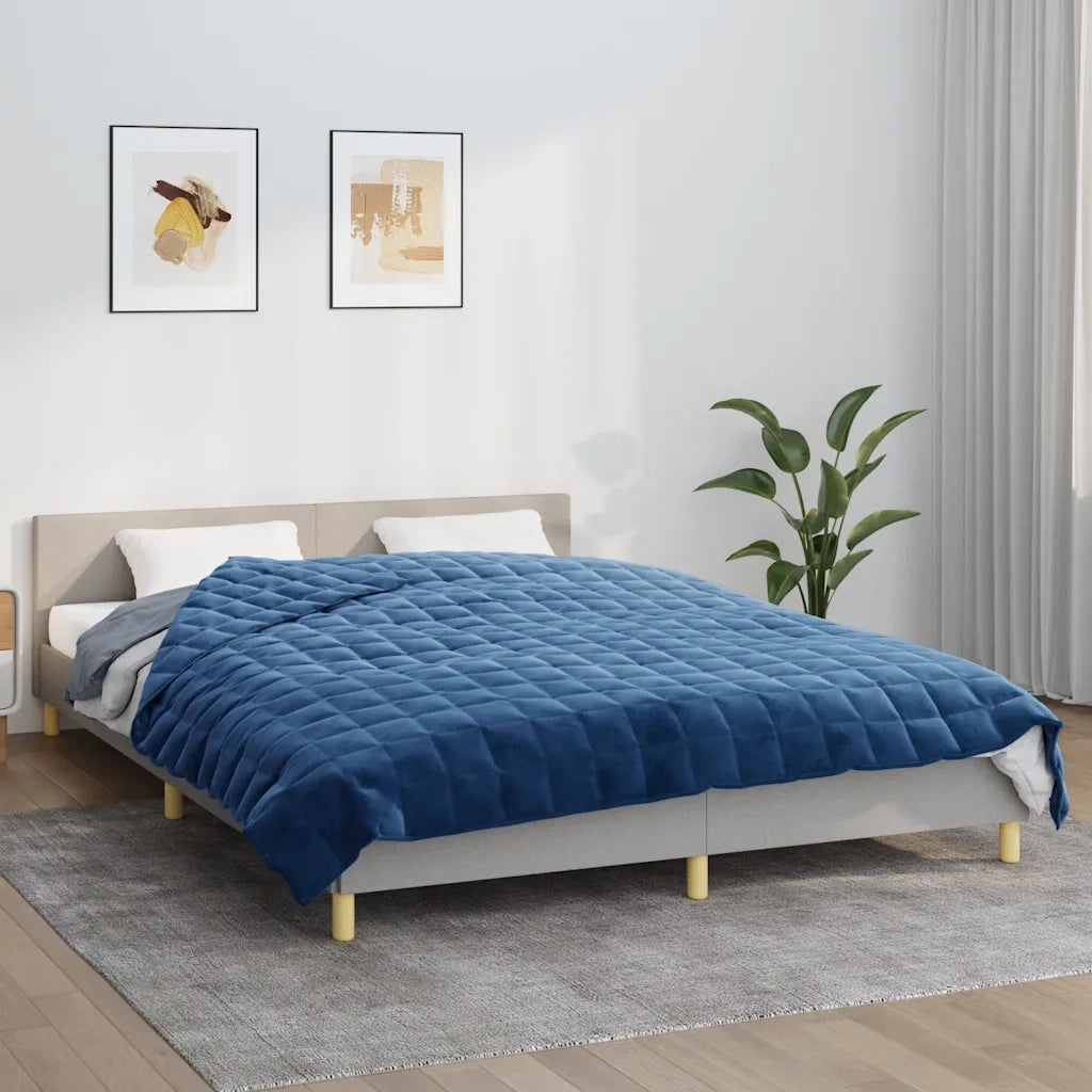 Coperta Ponderata Blu 220x235 cm 15 kg Tessuto 350801