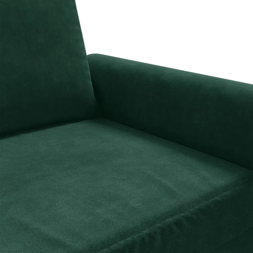 Divano a 2 Posti-Sofa 2 Posti Verde Scuro 140 cm in Velluto 631350
