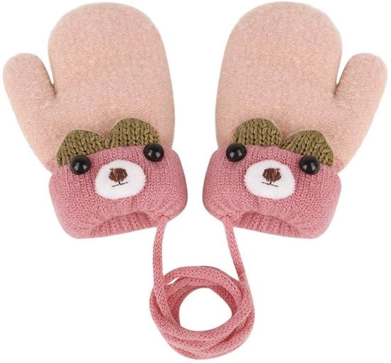 Manopole per bambini da 1 a 3 anni con imbottitura in fleece - calde e comode - vari colori