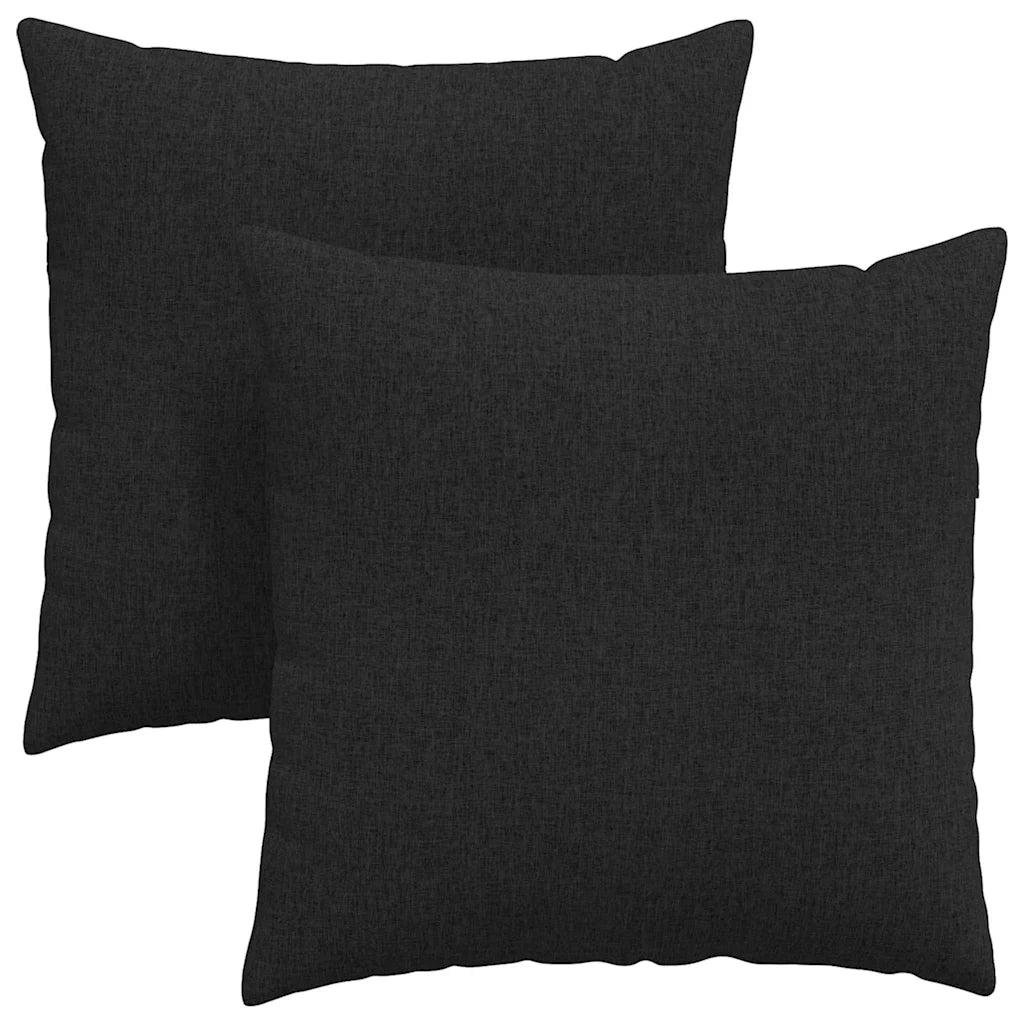Cuscini da Divano 2 pcs Nero 80 x 80 cm Tessuto 42014042