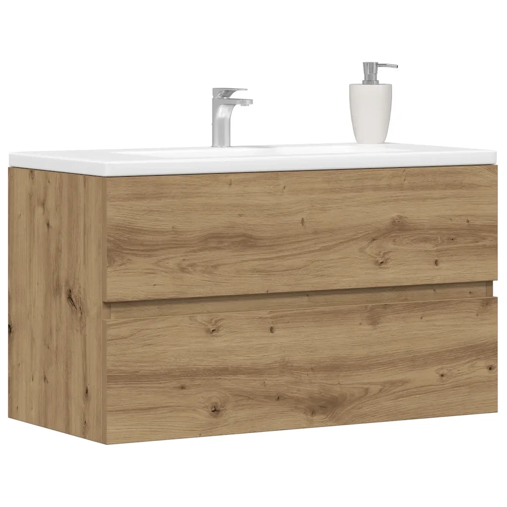 Mobile Lavabo Rovere Artigianale 90x38,5x45 cm in Truciolato 856250