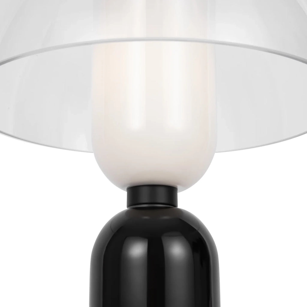 Maytoni Lampada da tavolo moderna Memory 1 luce E14 nero metallo vetro