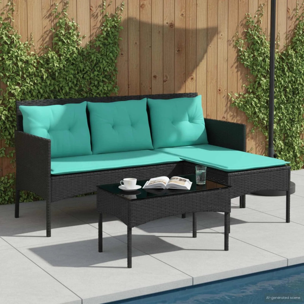 Set Divano da Giardino con cuscino 2 pcs polyrattan 4103811