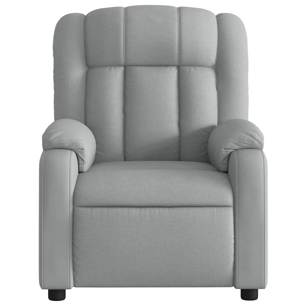 Poltrona reclinabile in tessuto grigio chiaro 3205772