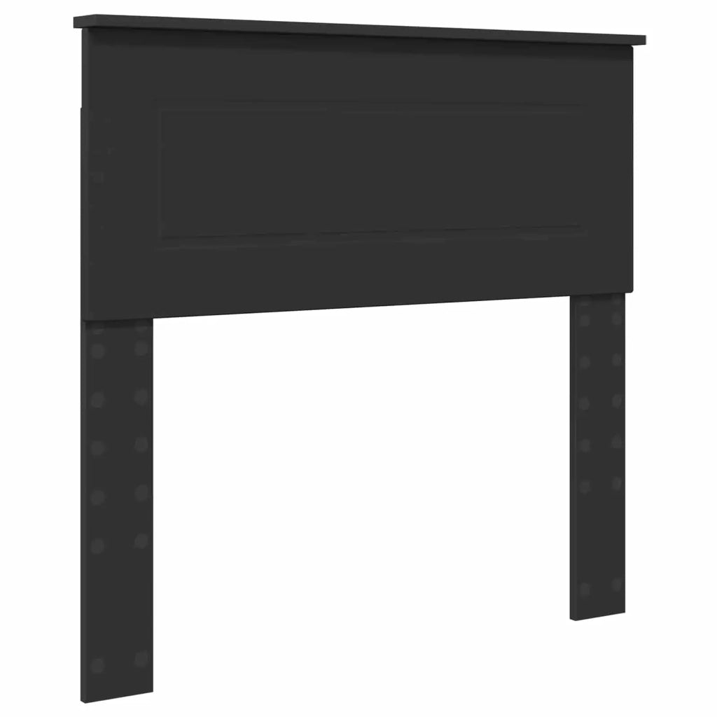 Struttura del letto con testiera Nero e Argento 75 x 190 cm