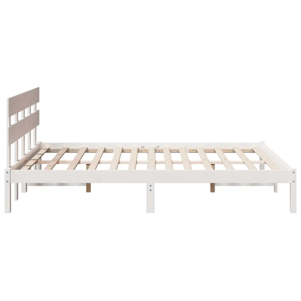 Struttura del letto Bianco 150 x 200 cm Legno massello di pino