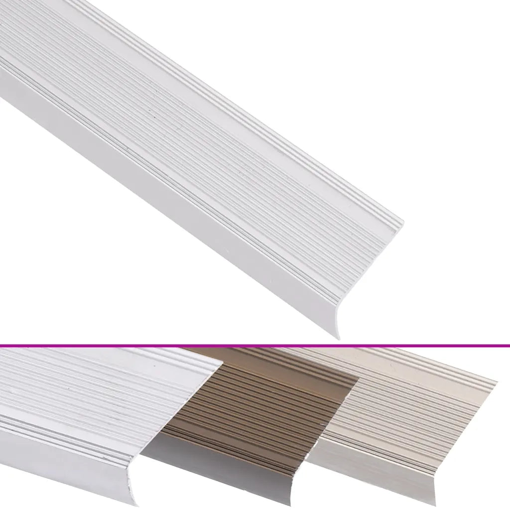 Profili a L per Gradini 5 pz in Alluminio 100 cm Argento CFW3048844