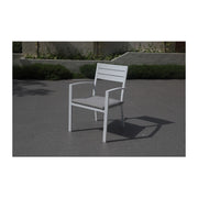 POLTRONA IN ALLUMINIO BIANCO C/CUSCINO