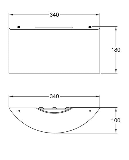 Lampada da Parete Alide 34cm con Struttura in Metallo e Vetro Fumé, Attacco E27 40W IP20 - Design Elegante e Moderno per Interni