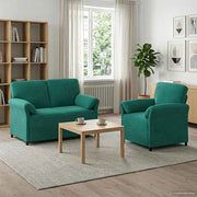 Set di divani 2 pz Turchese Velluto 3424895