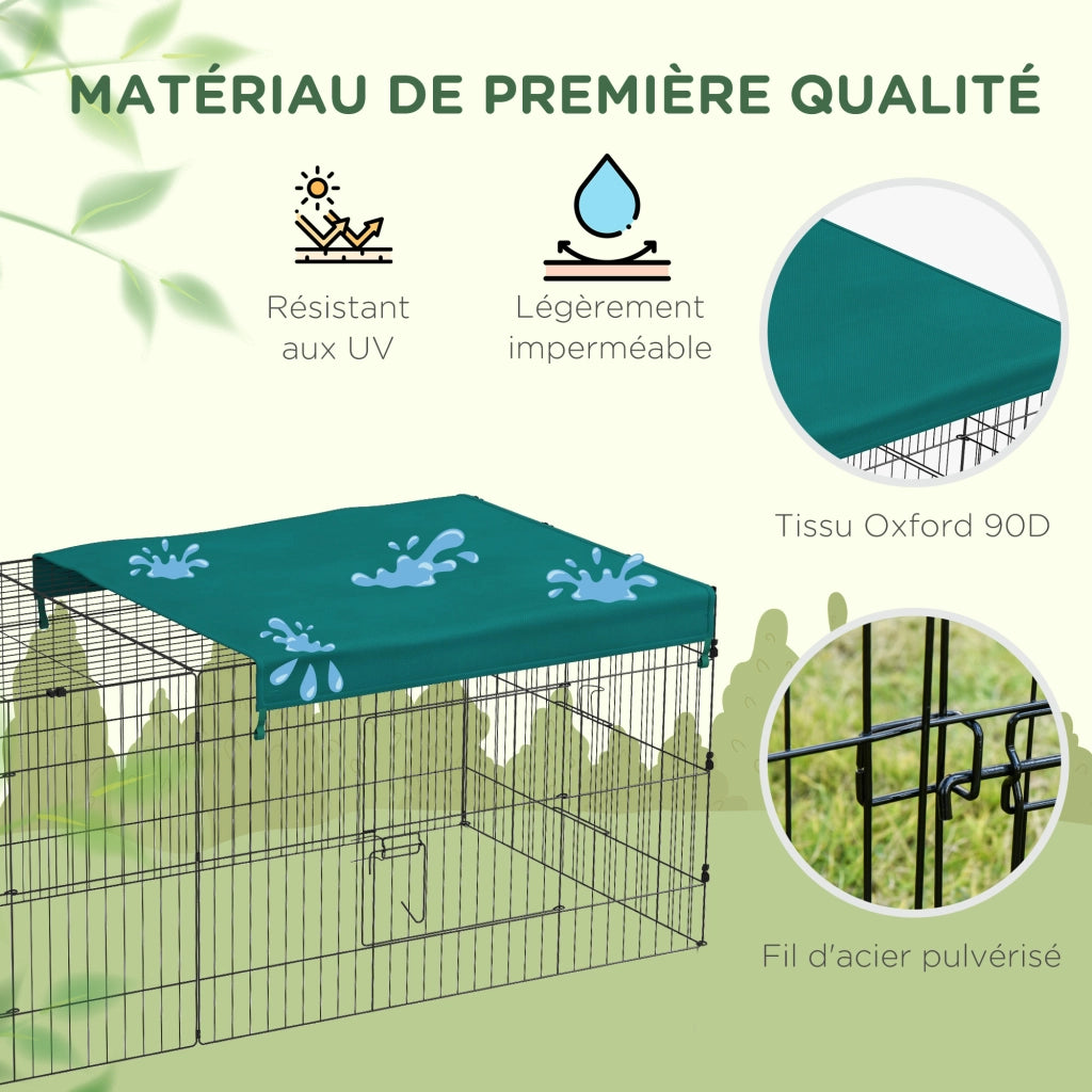 Recinto modulabile per animali ¨C zephmum ¨C verde 220x85x70 cm