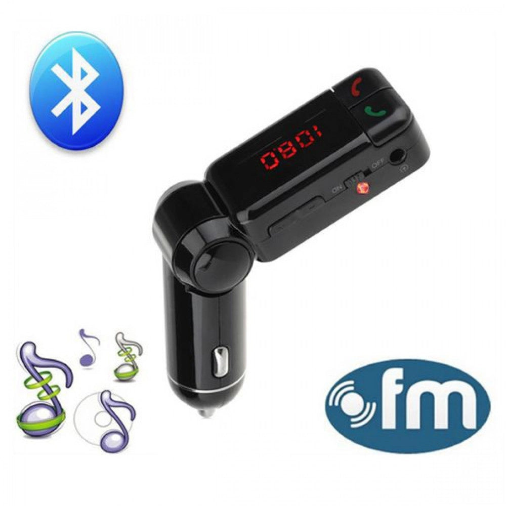 Trade Shop - Trasmettitore Bluetooth Vivavoce Con Display Fm Lettore Mp3 Usb Modulatore Auto -