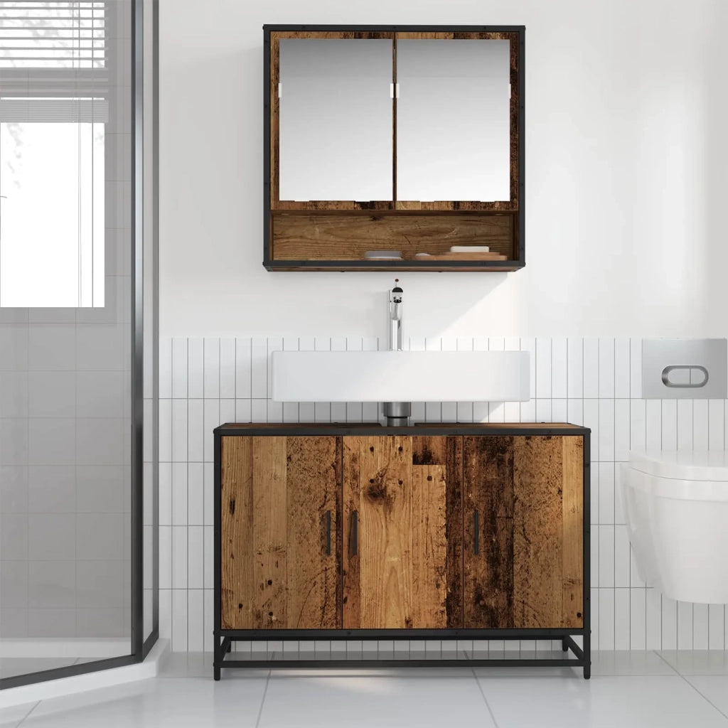 Mobile da Bagno Legno vecchio 90 x 33 x 60 cm Legno multistrato 883617