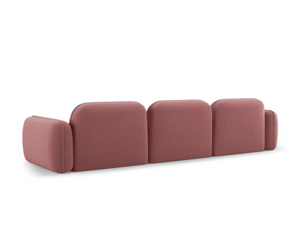 Cosmopolitan Design - Divano modulare "Sydney" 4 posti in velluto salmone 