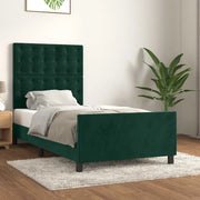 Giroletto senza Materasso-Struttura Letto Verde Scuro 80x200 cm in Velluto 772913