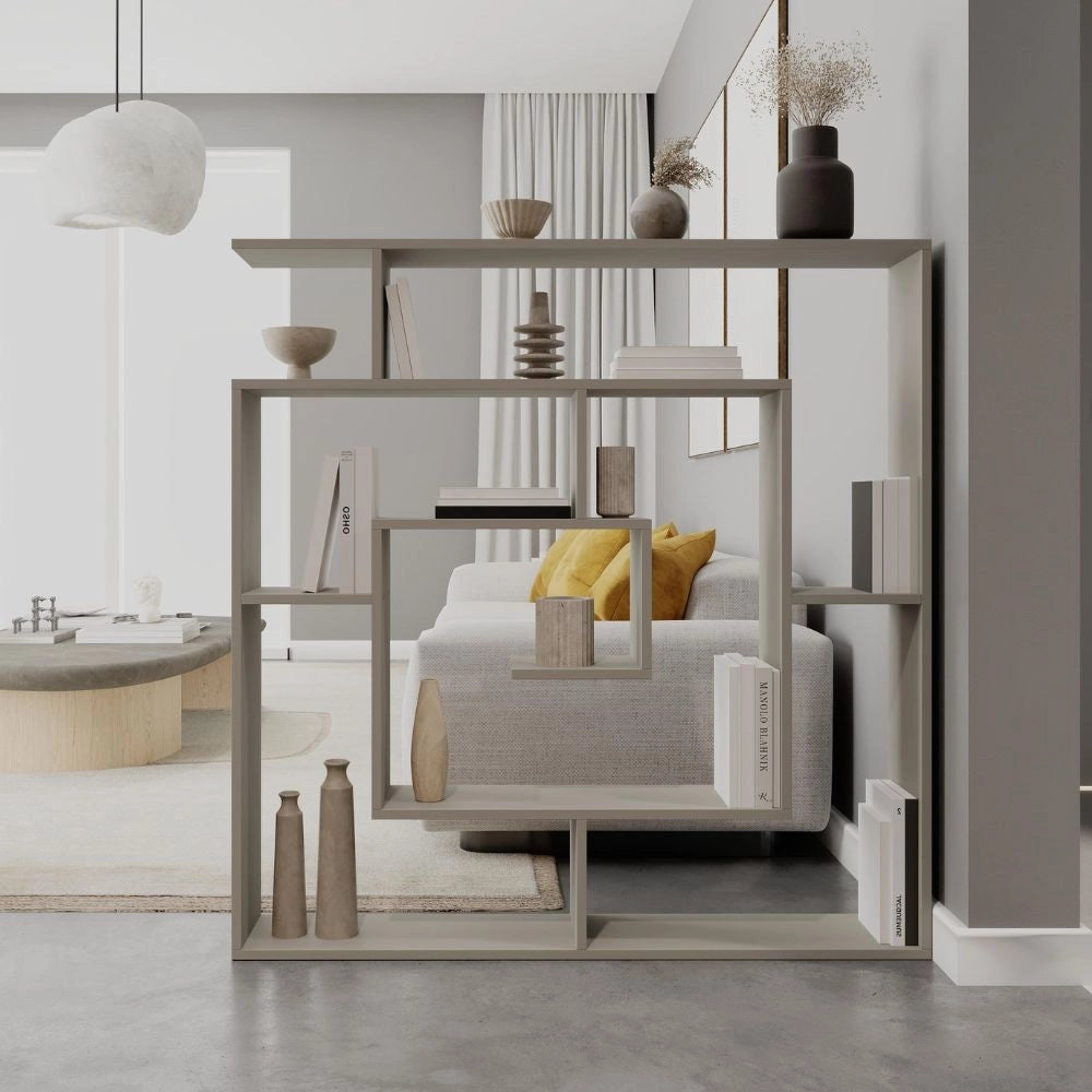 Libreria cashmere con 9 ripiani Labirent 125x22x129