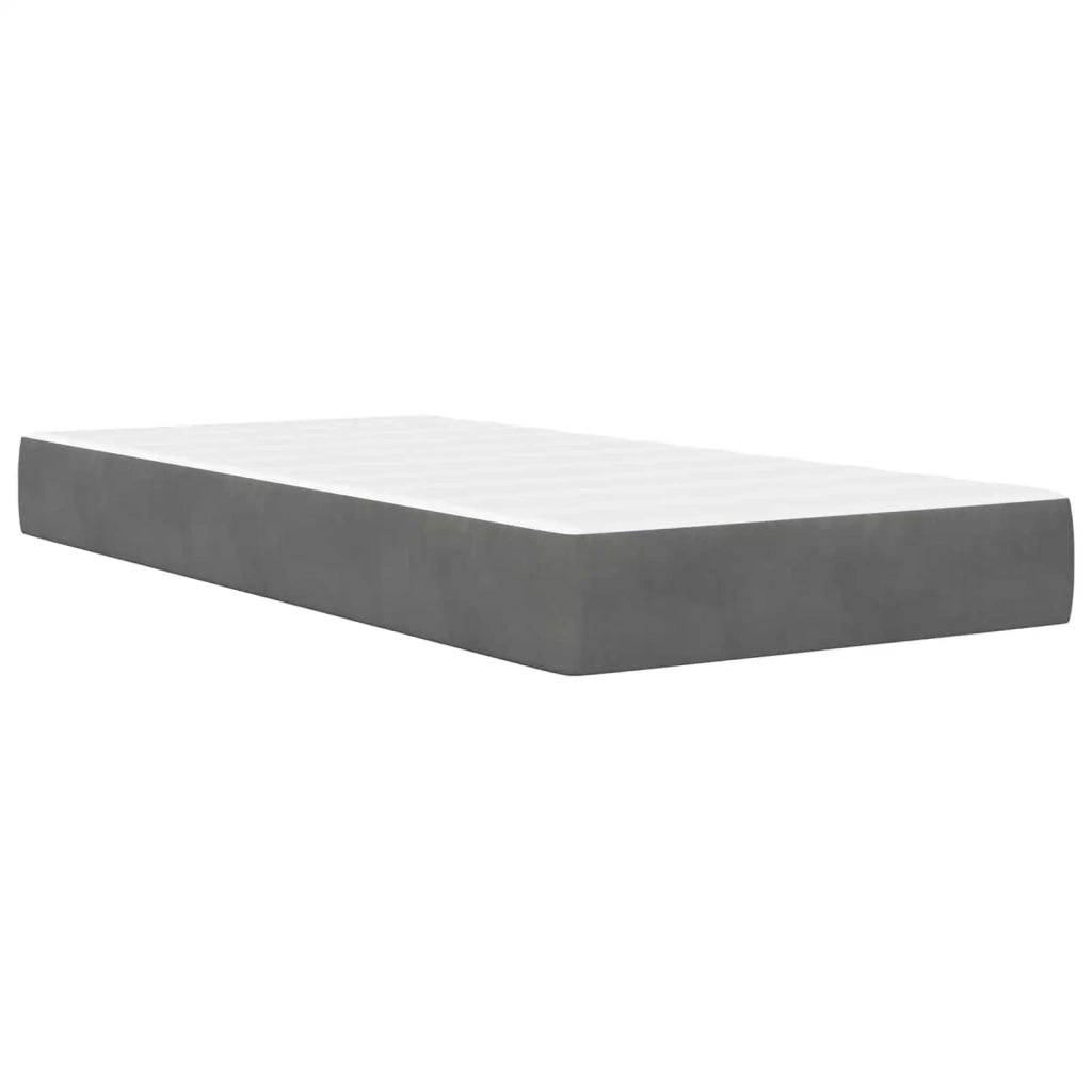 Struttura del letto-Giroletto Grigio Scuro 100 x 200 cm Velluto 613163