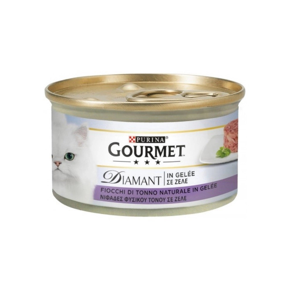Gourmet Diamant con fiocchi di tonno in gelatina Purina 85 grammi