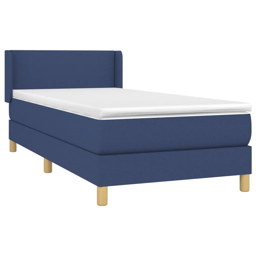 Giroletto a Molle con Materasso Blu 90x190 cm in Tessuto