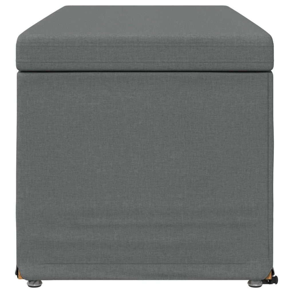 Pouf Grigio scuro Tessuto e Legno Ingegnerizzato 876789