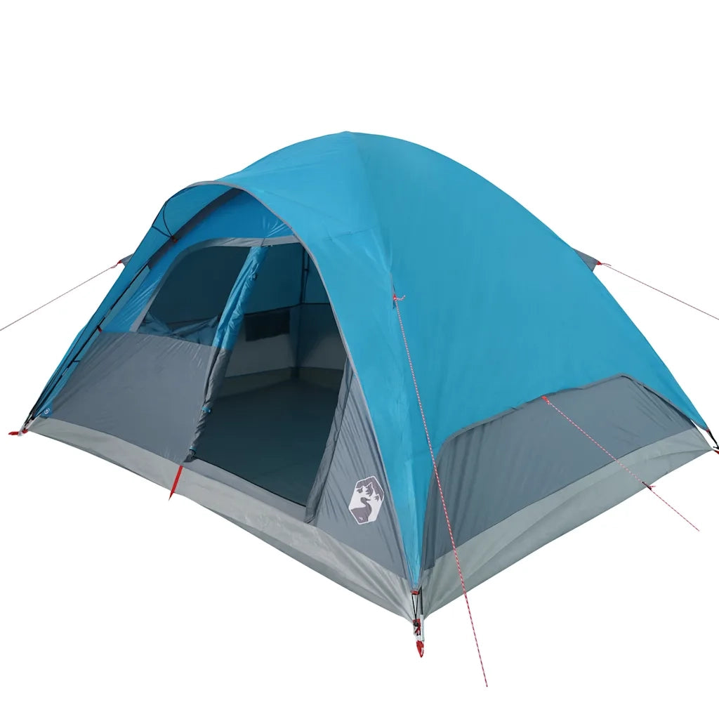 Tenda da Campeggio | Tenda Familiare a Cupola per 4 Persone Blu Impermeabile