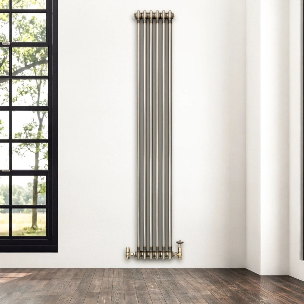 Radiatore 2 Colonne Verticale Metallo Grezzo 1800 x 290 mm TRV