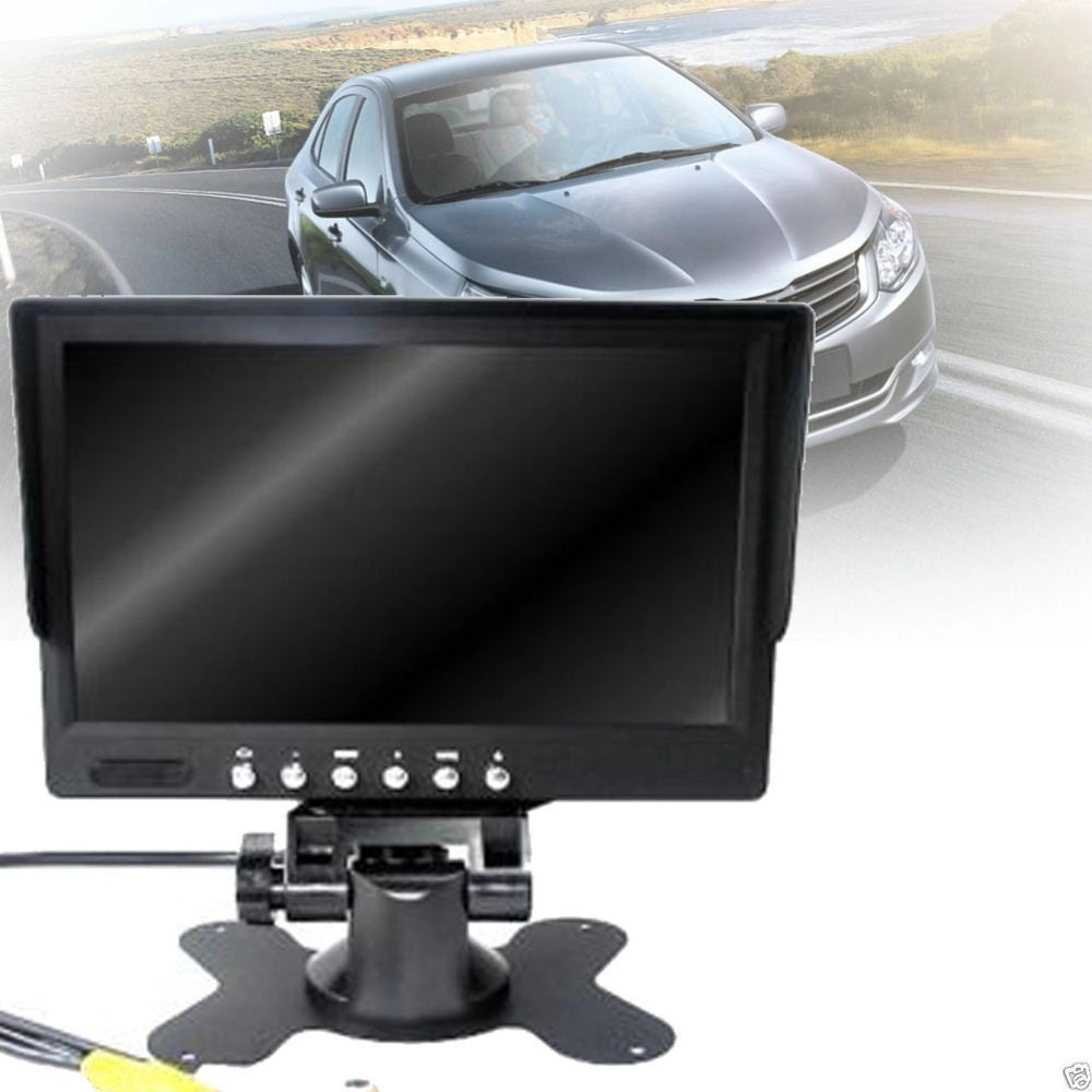 Trade Shop - Monitor Lcd Led Tft 7" Pollici 2 Ingressi Per Telecamera Retromarcia -