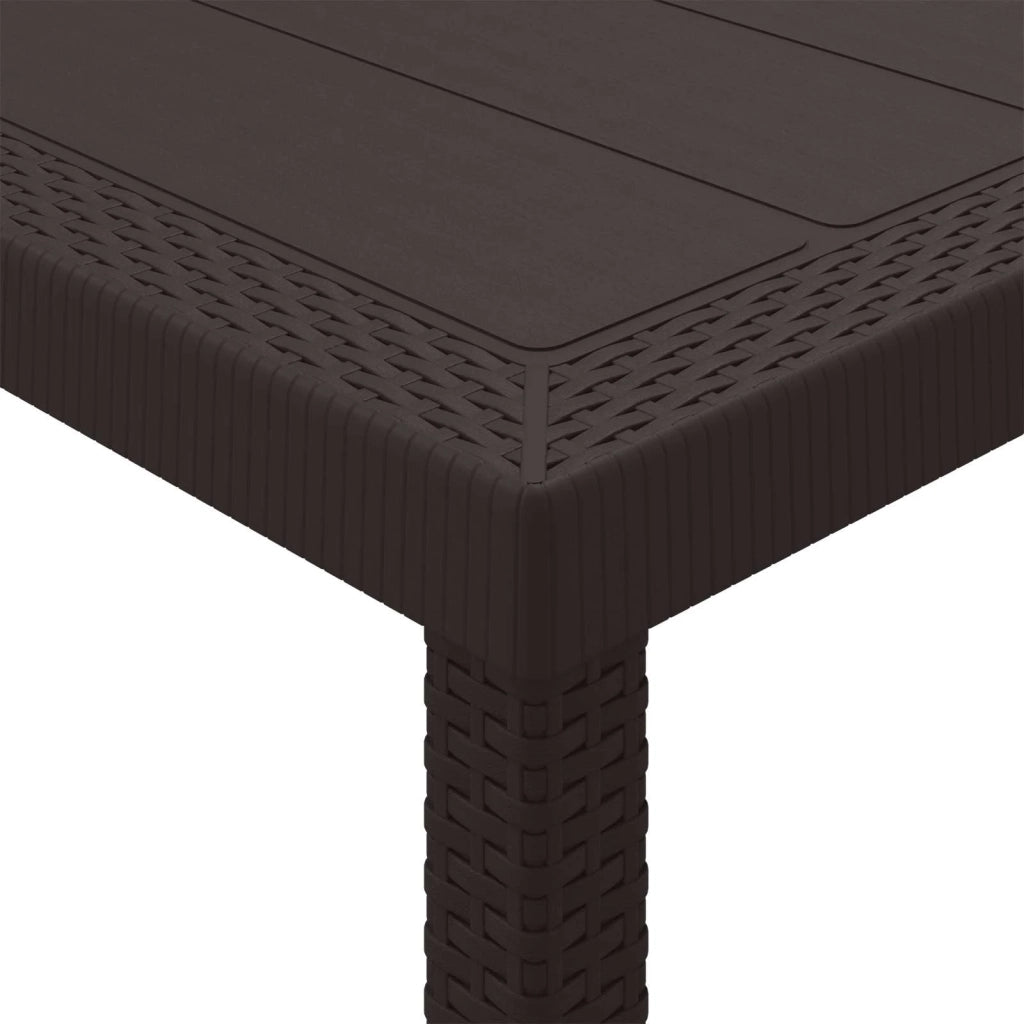 Tavolo da Giardino Marrone 300 x 100 x 73 cm polyrattan