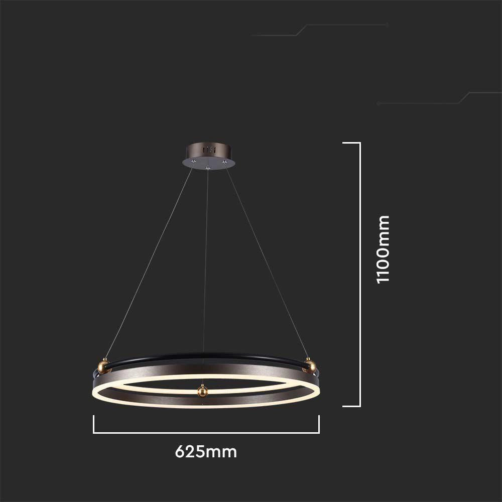 Lampada a sospensione LED Ring 3000K bronzo V-TAC VT-7579
