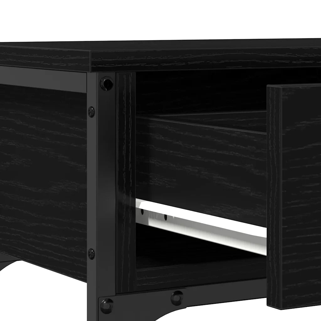 Tavolo consolle Rovere Nero 72.5 x 25 x 75 cm Legno multistrato 863521