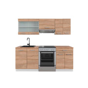 Vicco Cucina componibile Sonoma/Bianco 200 cm , PL Rovere