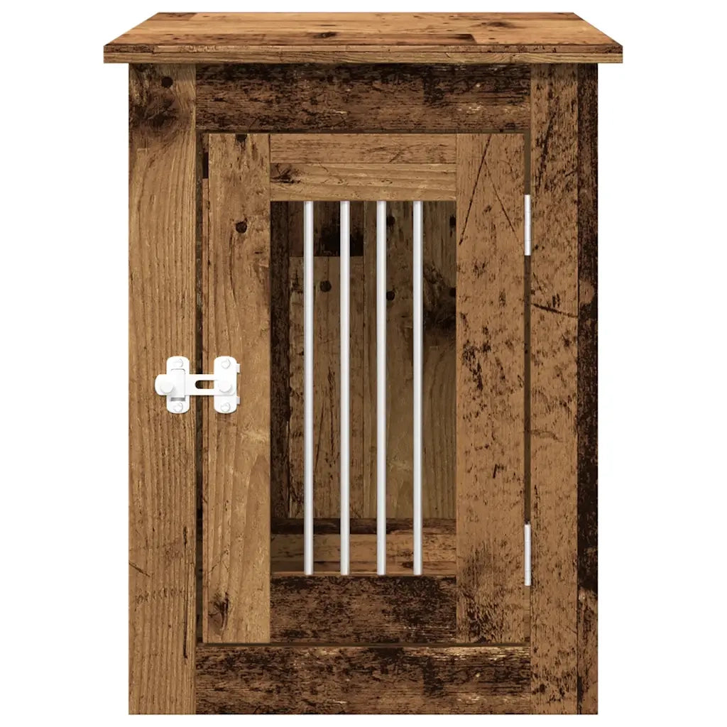 Gabbia Cani da Arredamento Legno Antico Legno Multistrato 857636