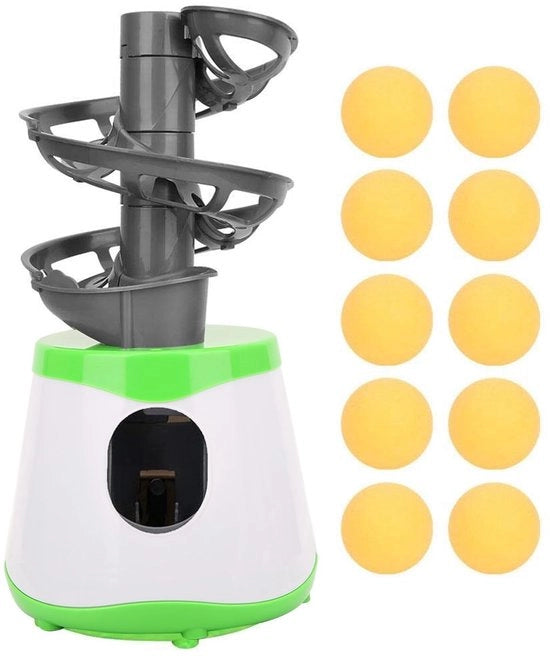 Robot da Tavolo da Allenamento Leggero - Lanciatore Automatico Portatile - Macchina di Allenamento - Materiale ABS - Incluso 10 Palloni - Qualità Affidabile - Macchina da Ping Pong