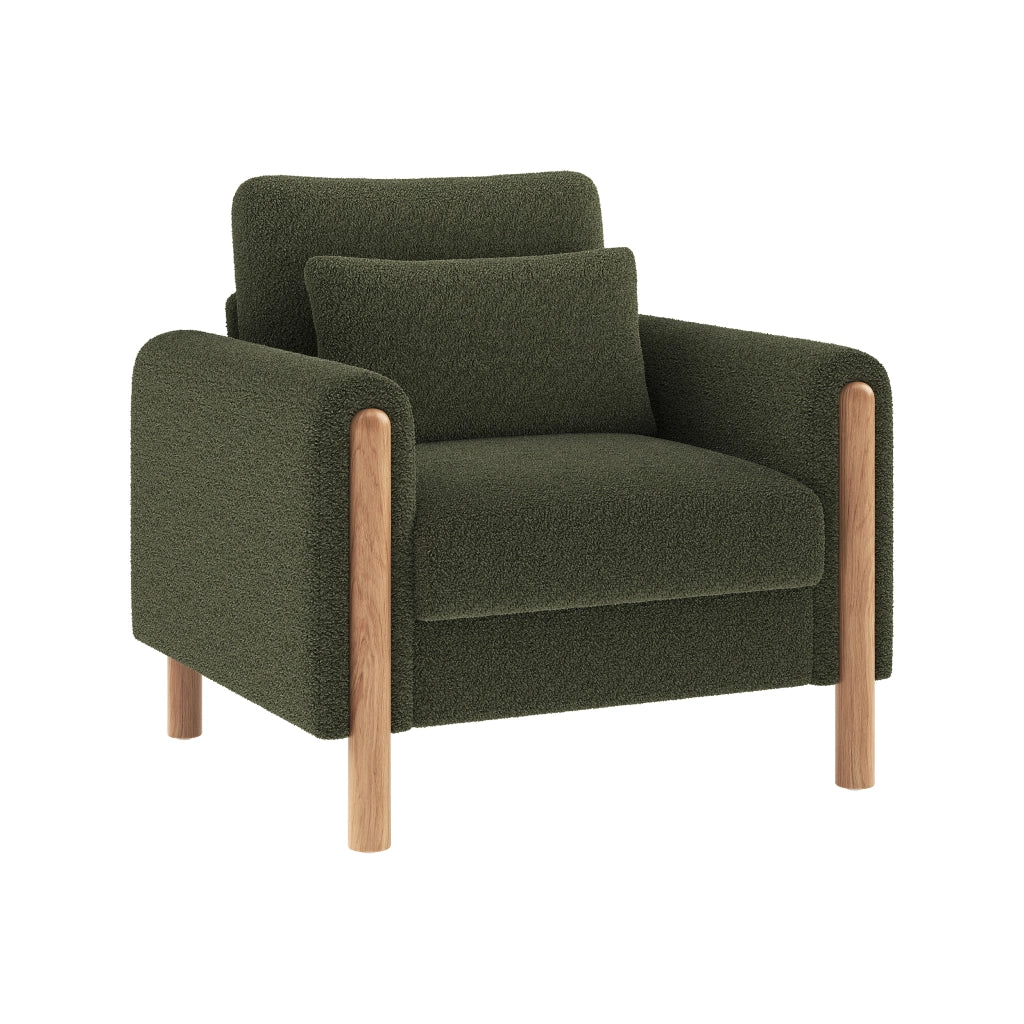 Poltrona Relax con Braccioli e Cuscino Imbottito ¨C MINIMAL ¨C Verde
